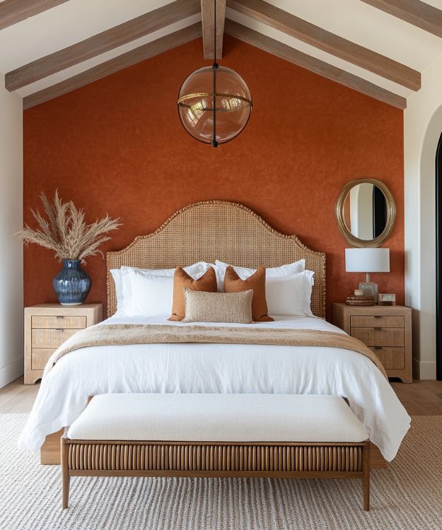 rustic rattan bedroom idea